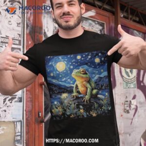 Cute Cottagecore Van Gogh Starry Night Frog Aesthetic Gifts Shirt, Best Father’s Day Gift Ideas