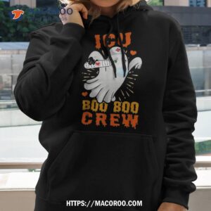 cute ghost halloween icu boo crew nurse gift girls shirt halloween gifts for teens hoodie 2