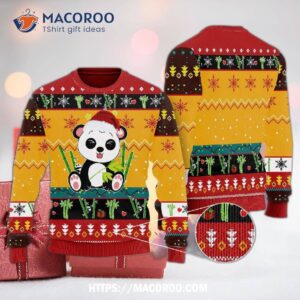 Cute Panda In Bamboo Forest Ugly Christmas Sweater