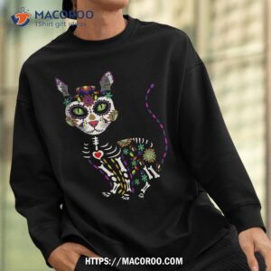 cute sugar skull mexican cat halloween day of the dead shirt halloween skull sweatshirt