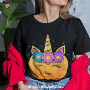 cute unicorn pumpkin girls kids funny halloween costume shirt halloween costume tshirt