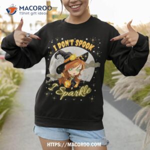 cute witch halloween shirt girls don t spook i sparkle sweatshirt