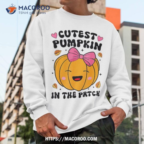Cutest Pumpkin In The Patch Halloween Toddler Baby Girls Shirt