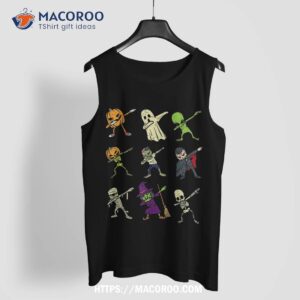 dab pumpkin skeleton ghost alien zombie halloween boys kids shirt tank top