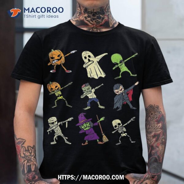 Dab Pumpkin Skeleton Ghost Alien Zombie Halloween Boys Kids Shirt