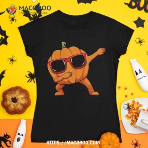 dabbing pumpkin lazy halloween costume funny jack o lantern shirt tshirt 1