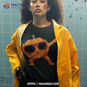 dabbing pumpkin lazy halloween costume funny jack o lantern shirt tshirt 2