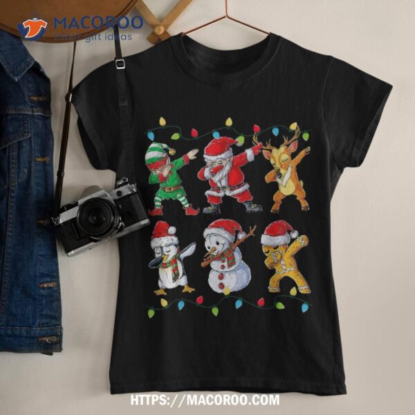 Dabbing Santa Elf Friends Christmas Boys Girls Xmas Dab Shirt, Santa Clause 4