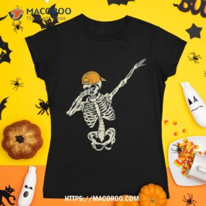 Dabbing Skeleton Cap Cool Halloween Boys Funny Skull Shirt, Halloween Skull