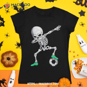 dabbing soccer skull shirts kid halloween skeleton boys shirt spooky scary skeletons tshirt 1