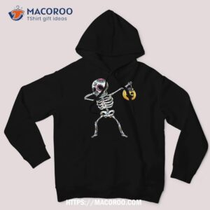 Dabbing Sugar Skull Skeleton With Pumpkin Halloween Shirt, Halloween Skull