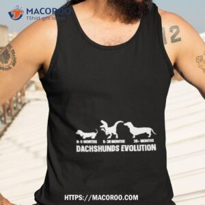 dachshunds evolution months shirt tank top 3