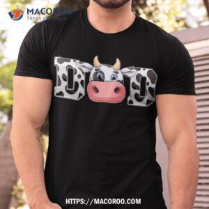 dad cow print cowboy animal pattern farmer father shirt last minute dad gifts tshirt