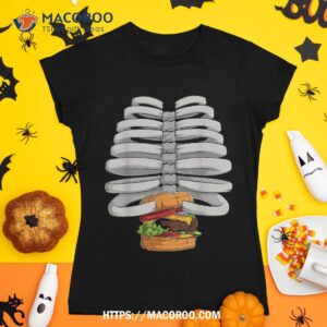 Dad Skeleton Rib Cage Shirts For , Skull Halloween Burger Shirt, Halloween Skull