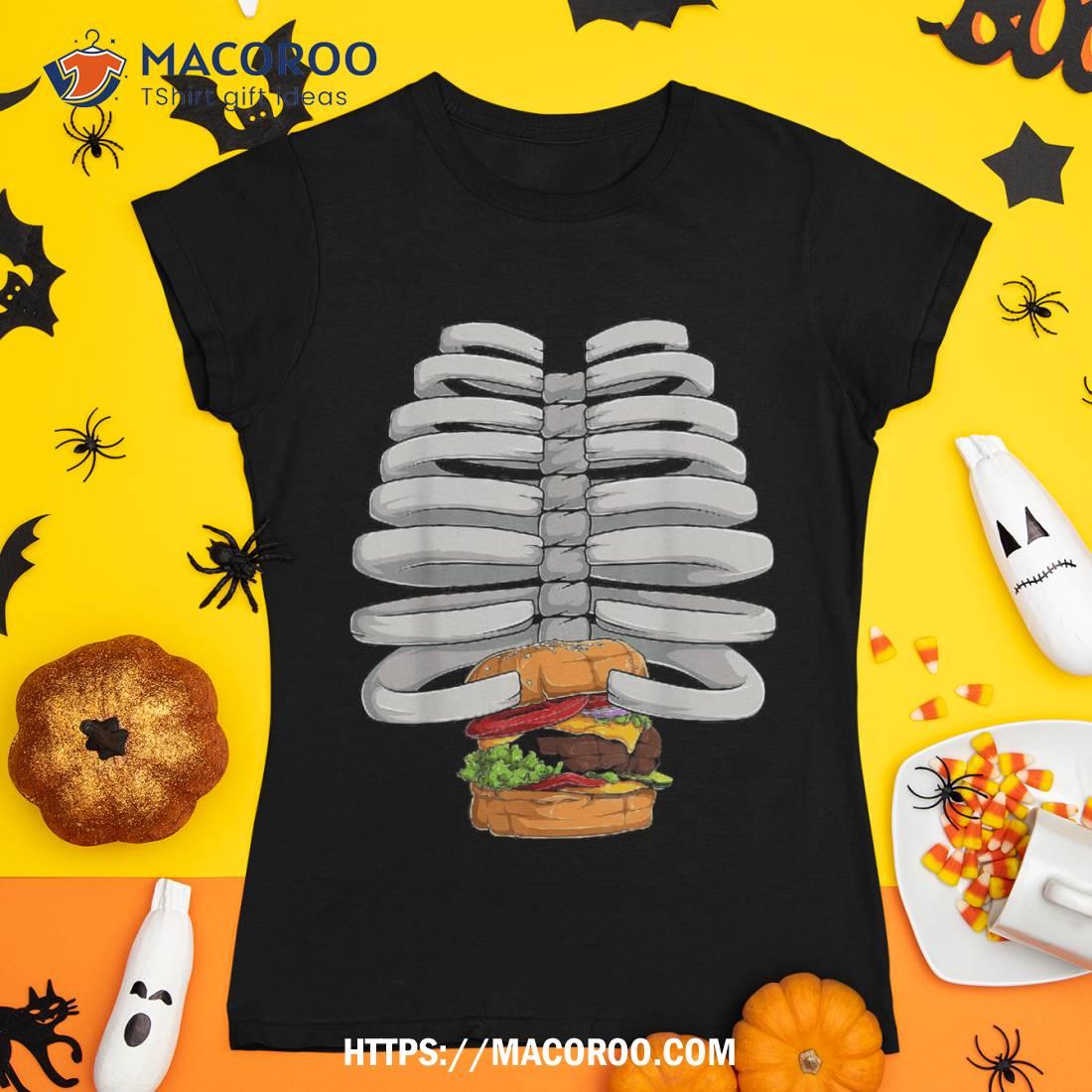 Dad Skeleton Rib Cage Shirts For , Skull Halloween Burger Shirt, Halloween Skull Dad Skeleton Rib Cage Shirts For , Skull Halloween Burger Shirt, Halloween Skull