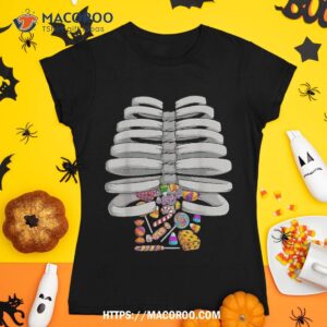 Dad Skeleton Rib Cage Shirts For Skull Halloween Candies Shirt, Scary Skull