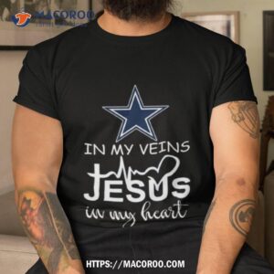 Dallas Cowboys Logo 2023 In My Veins Jesus In My Hearshirt