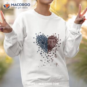 dallas cowboys texas a amp m aggies tiny heart shape 2023 shirt sweatshirt 2