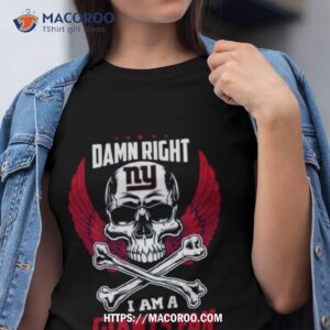 damn right i am a new york giants win or lose skull nfl 2023 shirt tshirt