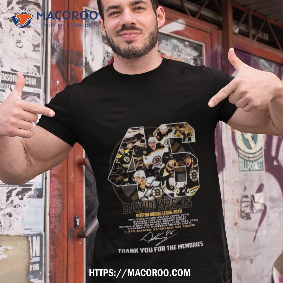 David Krejci Boston Bruins 2006 – 2023 Thank You For The Memories Signature Shirt David Krejci Boston Bruins 2006 – 2023 Thank You For The Memories Signature Shirt