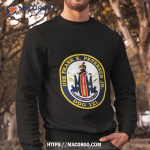 ddg 121 uss frank e peterson jr cresshirt sweatshirt