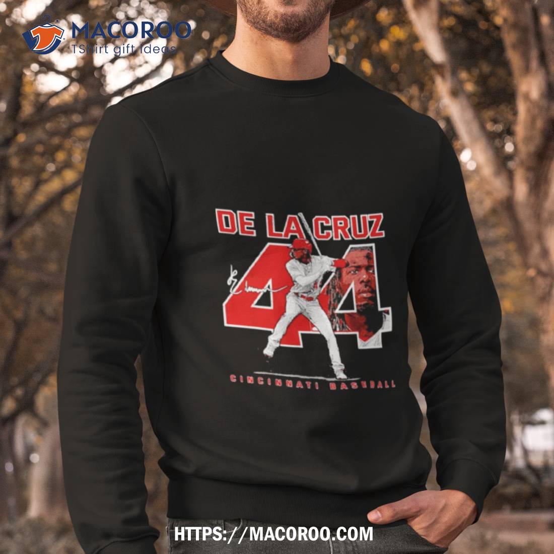 De La Cruz Cincinnati Baseball Number 44 Signature Shirt De La Cruz Cincinnati Baseball Number 44 Signature Shirt