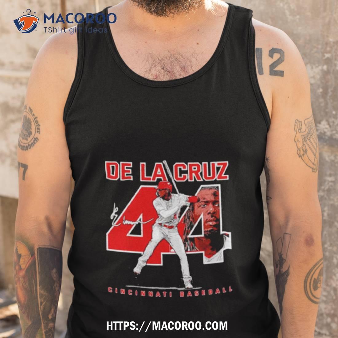 De La Cruz Cincinnati Baseball Number 44 Signature Shirt De La Cruz Cincinnati Baseball Number 44 Signature Shirt