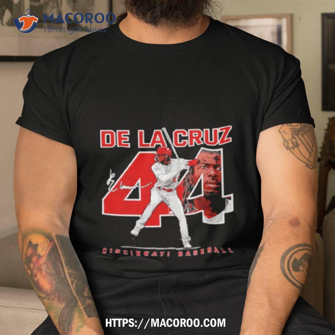 De La Cruz Cincinnati Baseball Number 44 Signature Shirt De La Cruz Cincinnati Baseball Number 44 Signature Shirt