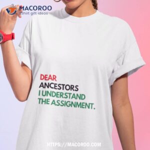 Dear Ancestors I Understand The Assignmenshirt