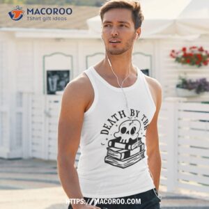 death by tbr skull halloween trick or treat spooky season shirt spooky scary skeletons tank top