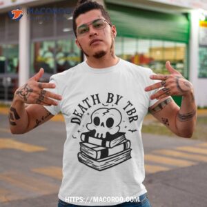 death by tbr skull halloween trick or treat spooky season shirt spooky scary skeletons tshirt