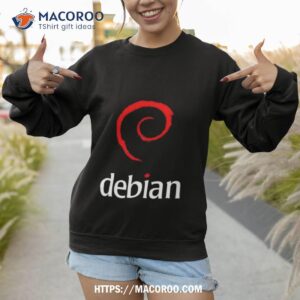 debian gnu linux logo shirt sweatshirt