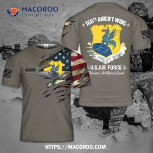 Delaware Air National Guard 166th Airlift Wing Lockheed C-130h Hercules (l-382) 3D T-shirt