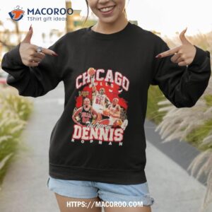 dennis rodman chicago bulls mitchell amp ness hardwood classics bling concert player shirt sweatshirt