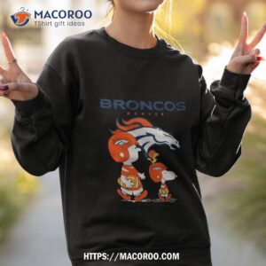 denver broncos peanuts snoopy charlie brown and woodstock shirt sweatshirt 2
