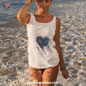 detroit tigers detroit lions tiny heart shape 2023 shirt tank top 3