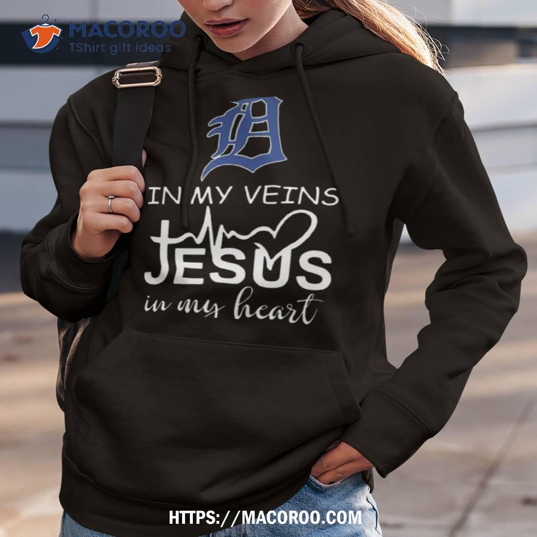 Detroit Tigers Logo 2023 In My Veins Jesus In My Hearshirt Detroit Tigers Logo 2023 In My Veins Jesus In My Hearshirt