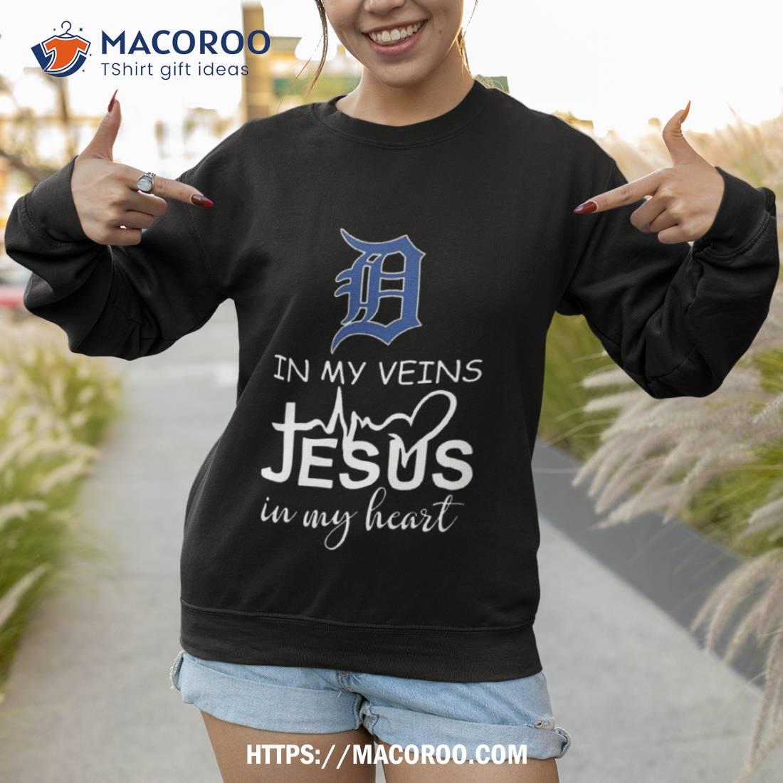 Detroit Tigers Logo 2023 In My Veins Jesus In My Hearshirt Detroit Tigers Logo 2023 In My Veins Jesus In My Hearshirt