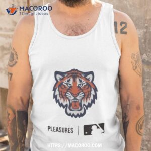 detroit tigers x pleasures mascot 2023 shirt tank top