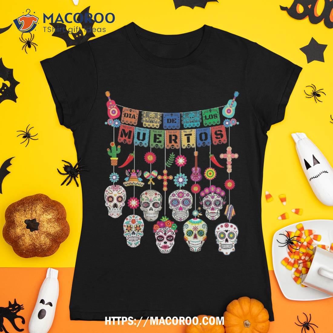 Dia De Los Muertos Funny Day Of The Dead Hanging Skulls Shirt Spooky Scary Skeletons Tshirt 1