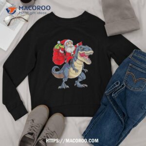 dinosaur t rex christmas santa boys girls xmas squad shirt merry christmas santa sweatshirt