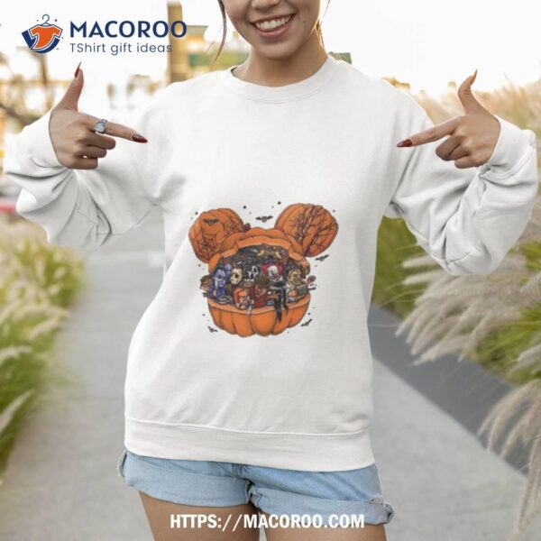 Disney Mickey Halloween Horror Character Pumpkin 2023 Shirt