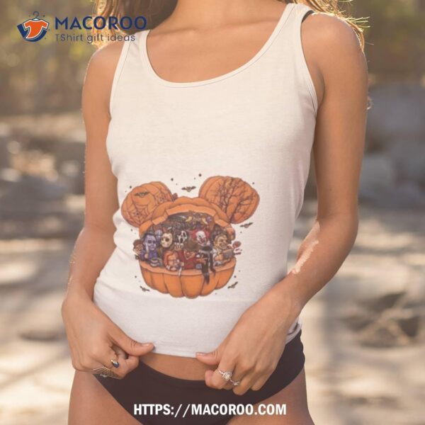 Disney Mickey Halloween Horror Character Pumpkin 2023 Shirt