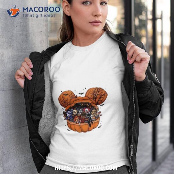 Disney Mickey Halloween Horror Character Pumpkin 2023 Shirt