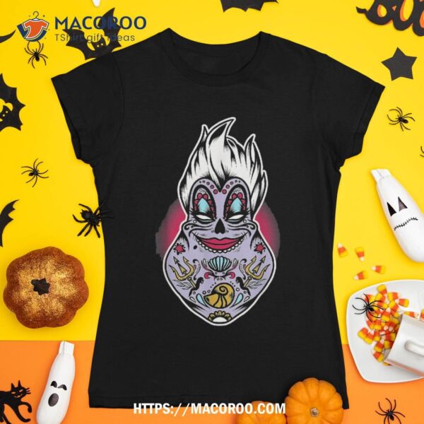 Disney Villains Halloween Ursula Sugar Skull Shirt, Spooky Scary Skeletons