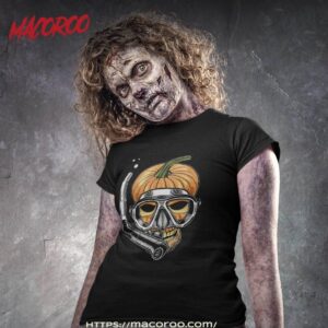 Diving Mask Skull Pumpkin This Is Mydiving Halloween Costume Shirt, Spooky Scary Skeletons