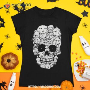 dog skull halloween funny lovers shirt spooky scary skeletons tshirt 1