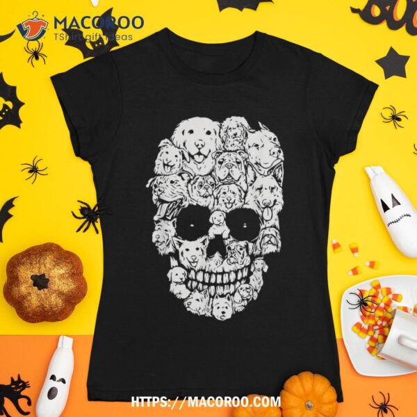 Dog Skull Halloween Funny Lovers Shirt, Spooky Scary Skeletons