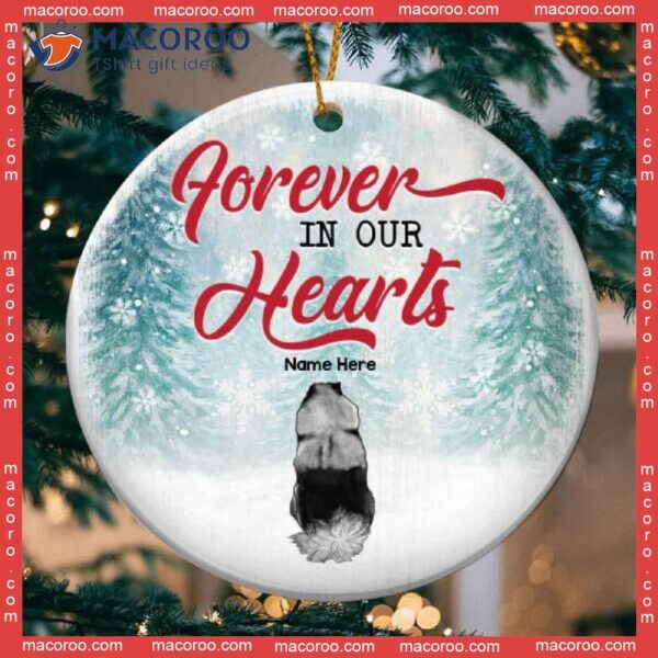 Dogs Backside, Personalized Dog Christmas Ornament,forever In Our Hearts