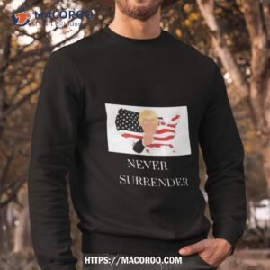 donald trump mugshot never surrender america map art design shirt sweatshirt